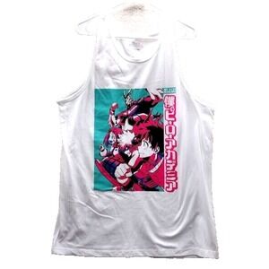 My Hero Academia All Might Deku Tank Top Men's XXL White Anime Manga Graphic‎